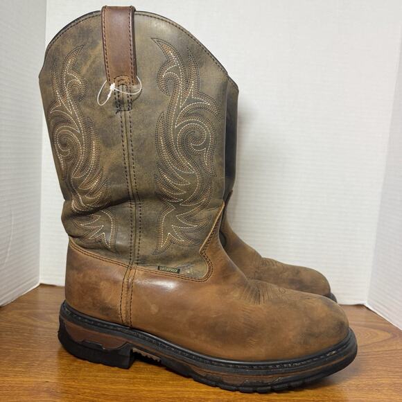 Laredo Western Cowboy Waterproof Boots Men SZ 10 Cheyenne 68112 Leather Hammer main image 6